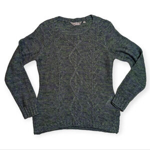 Mountain Warehouse Green Purple Blend Scoop Neck Knit Sweater  Top Woman 8